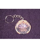 Chehalis Tribe Lucky Eagle Casino $100 Chip Ring Keychain - £5.45 GBP