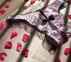 Kinky Lingerie, Pink Thong, Satin Panties, Erotic Panties, Thong Lingeri... - $19.90