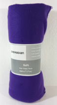Purple Violet Lightweight Fleece Throw Blanket 50” X 60” For Car Pet Sofa - £7.82 GBP