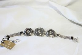 Magnolia &amp; Vine Original Bracelet (new) CENTER STAGE - SILVER - 7&quot;-8.5&quot; (S0291) - £42.66 GBP