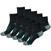 10 Pair Mens Mid Cut Ankle Quarter Athletic Casual Sport Cotton Socks Size 6-12 - £15.22 GBP
