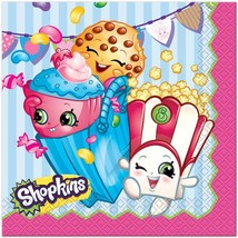 Shopkins Lunch Dinner Napkins Birthday Party Supplies 16 Per Package NEW - £3.15 GBP