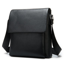 WESTAL Men&#39;s Shoulder Bag Men Genuine Leather Messenger Bags Big Male Black Cros - £73.48 GBP