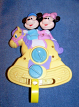 Working ARCO Disney Baby Mickey &amp; Minnie Mouse Rocking Horse Crib Rail Toy - £11.15 GBP