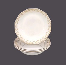 Four antique Johnson Brothers JB105 coupe soup bowls made in England. Flaws. - £82.83 GBP