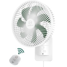 8 Inch Small Wall Mounted Fan With Remote Control,Ac/Dc(12V), 90Oscillat... - £77.27 GBP