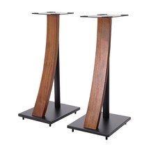 One Pair Fixed Height Universal Speaker Floor Stands With Real Wood - 29... - £189.32 GBP