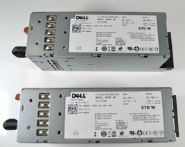 lot of 2 Dell Poweredge R710 T610 570W PSU MYXYH T327N VPR1M G0KD5 RXCPH... - $36.42