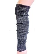 Black / Silver LUREX 70's 80's DANCE FANCY DRESS SPARKLY LEG WARMERS Made In UK - $8.99