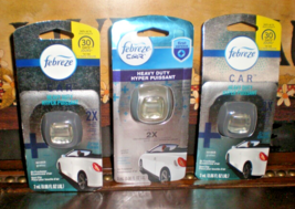 (3) Febreze Car Clip On Vent Air Fresheners Heavy Duty Crisp Cl EAN - $15.34