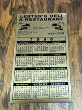 Lester&#39;s Deli restaurant Pittsburgh PA 1998 refrigerator calendar movie ... - $19.75