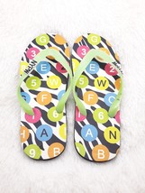 NYPW Women&#39;s &quot;LETTER &amp; NUMBER GRAPHICS&quot; Thong Flip Flops (Size Small 5-6... - $14.59