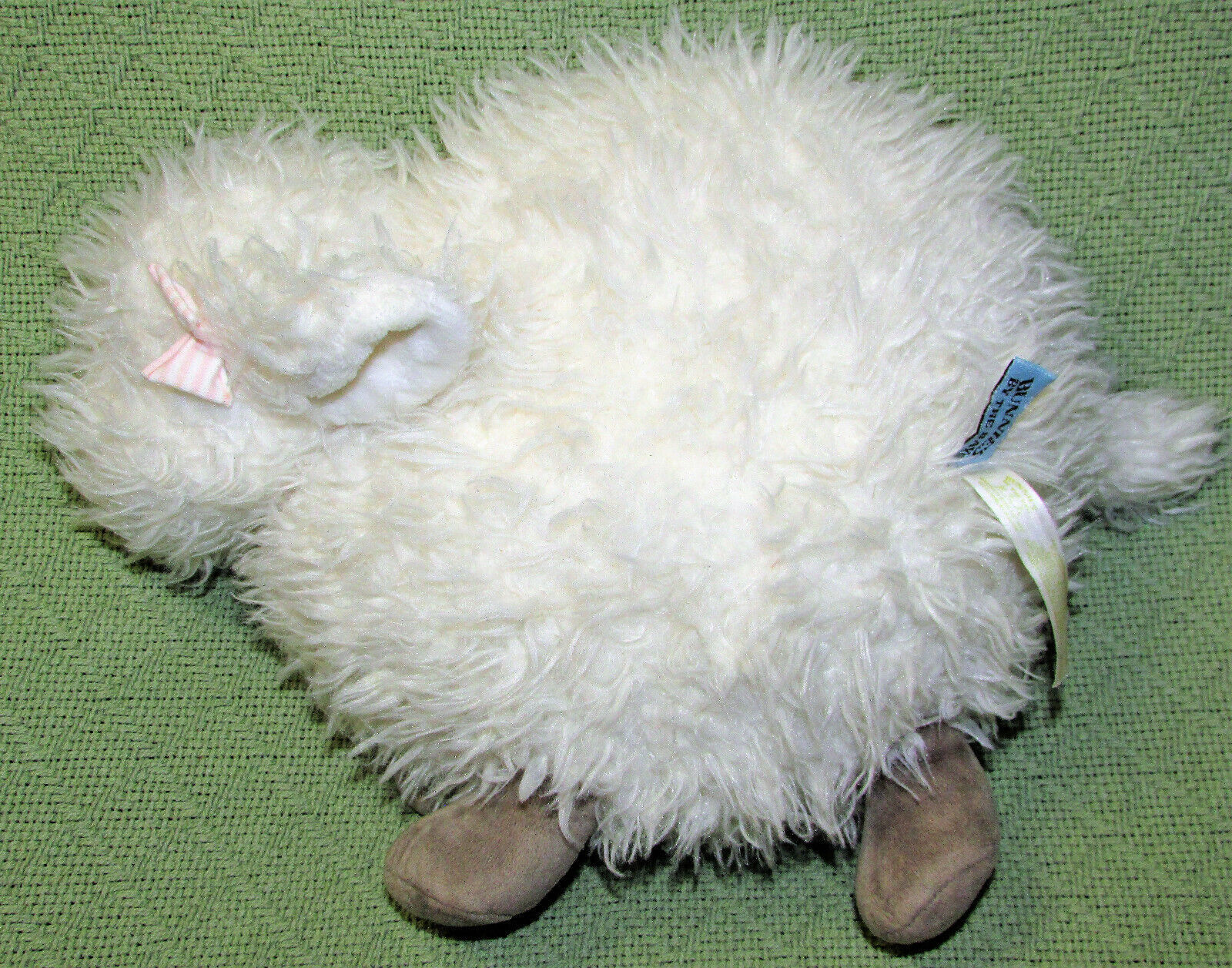 BUNNIES BY the BAY SHAGGY LAMB SHEEP STUFFED ANIMAL PLUSH BAA-BS PINK BOW - £7.48 GBP