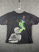 Albert Einstein Graphic T-shirt Men Adult XL Black Short Sleeve - $9.74