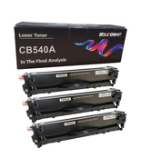 Compatible 125A CB540A 3-Pack Black Toner Cartridge for HP CP1215 CP1518ni - $47.99