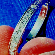 Pave Diamond Deco Wedding Band Gatsby era Antique Platinum Eternity Ring 6.25 - $1,610.25