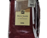 Micro Suede 14in Drop Length King Tailored Bedskirt Red Machine Wash - $18.99