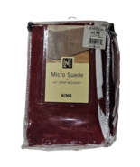 Micro Suede 14in Drop Length King Tailored Bedskirt Red Machine Wash - $26.05 CAD