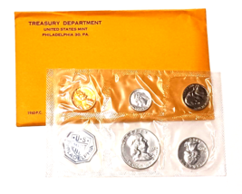 1960 U.S. Mint Silver Proof Set In Original Envelope - £59.13 GBP