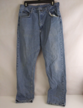 Vintage Wrangler Men&#39;s Distressed Low Rise Straight Leg Jeans Size 34x34 - £10.81 GBP