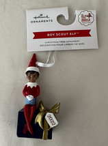 2022 Elf on the Shelf BOY SCOUT Hallmark Christmas Tree Ornament New Dark Skin - £15.62 GBP