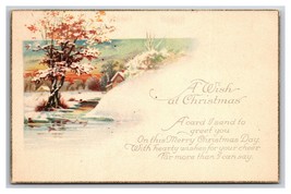 A Wish At Christmas Verse Winter Landscape DB Postcard A16 - £2.30 GBP