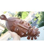 Hard and Heavy Wood Mask Hand Carved Wooden Art Collector Home Decor Exc... - $1,208.17 MXN