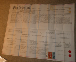 Original 1868 Indenture Deed Document Land Sale Chester County Pennsylvania - $173.25