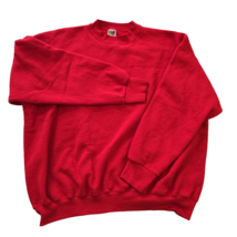 Fruit of the loom vintage Mens 3x bright red sweatshirt pullover solid c... - $14.72