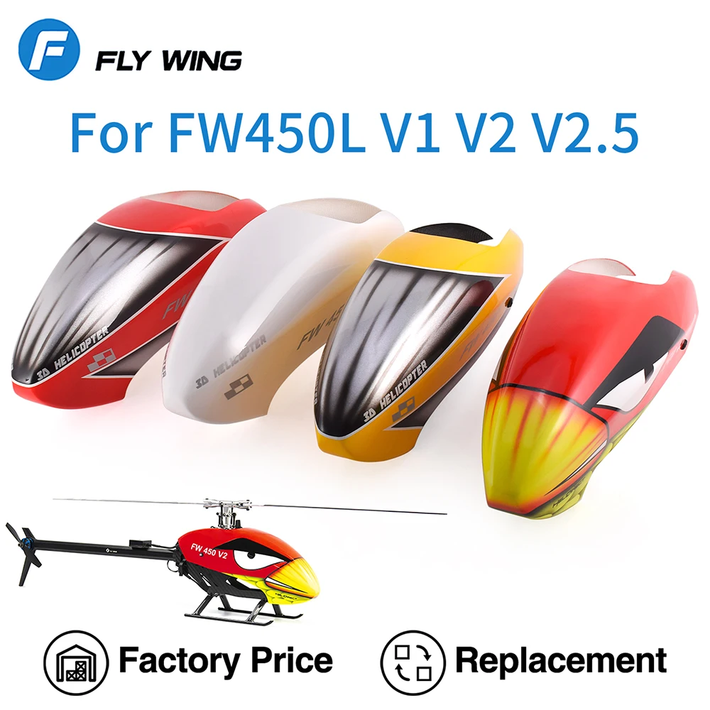 Fly Wing FW450L Helicopter Canopy for V1 V2 V2.5 RC Head Shell - £26.83 GBP