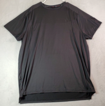 Spyder Active T Shirt Mens Large Black Short Casual Sleeve Logo Crew Neck Slit - £11.42 GBP