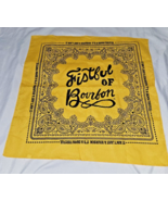 Fistful of Bourbon bandana Handkerchief Vintage Sign new old stock yello... - £8.98 GBP