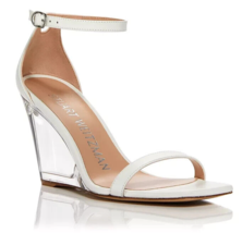 Stuart Weitzman Nudistlucite 85 Wedge White  Size 10 Women New $475 - $98.95