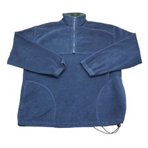 Roundy Ridge Jacket Mens M Blue Long Sleeve 1 4 Zip Drawstring Polyester... - $22.65