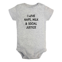 I Love Naps Milk And Social Justice Funny Baby Bodysuits Infant Newborn ... - £8.22 GBP