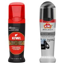 Kiwi Premium Instant Shoe Polish Bundle Black &amp; Select Black 2.5oz Leath... - $22.11 CAD