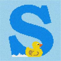 Pepita Needlepoint kit: Letter S Duckie, 7&quot; x 7&quot; - $50.00+