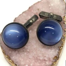 Vintage Blue Cats Eye Cuff Links - $30.00