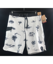 Mens black white tropical Vans 4 way stretch board shorts Size 34 inseam... - £23.34 GBP
