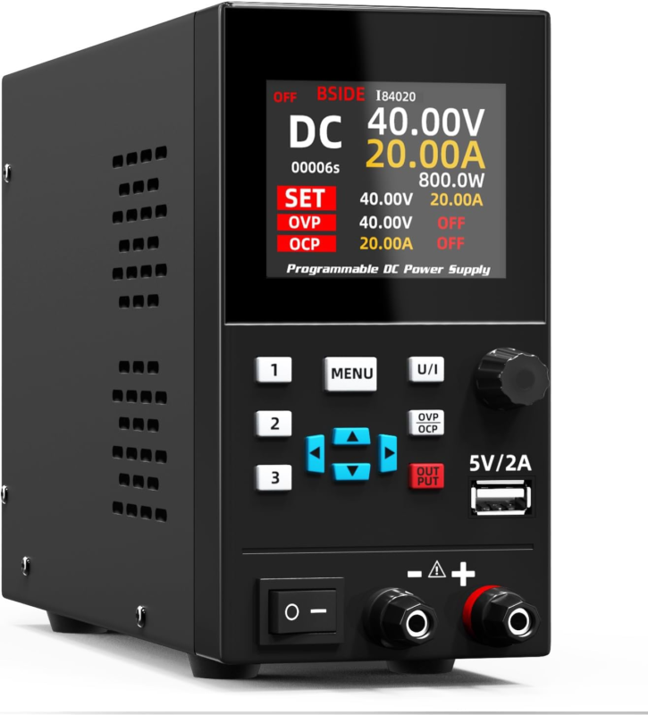 40V 20A Bench Power Supply Small Variable Lab Power Supply Adjustable Sw... - $300.94