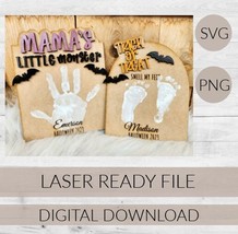 Halloween Sign SVG: Trick or Treat, Mama&#39;s Monster Laser File (Digital F... - $3.00