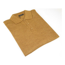 Mens PRINCELY Soft Merinos Wool Sweater Knits Lightweight Polo 1011-40 Cognac image 6