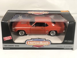 Ertl American Muscle 1969 Chevy Camaro SS396 1:18 Scale Diecast Model-
show o... - £57.42 GBP