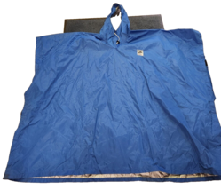 Coast Mountain Poncho Huge Rain Cover Vancouver BC Blue Hooded Vintage - £37.80 GBP