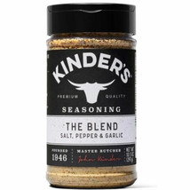 Kinders The Blend Salt Peper Garlic Seasoning 10.5 oz Large Shaker BBQ Rub Spice - £9.67 GBP