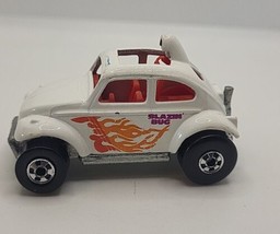 1983 Hot Wheels Blackwalls Blazin Bug Volkswagen Beetle White w/ Flames ... - £7.04 GBP