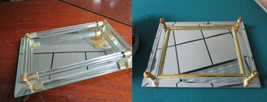 DODI MIRROR VANITY TRAY WITH BRASS ACRYLIC DECOR  VANITY PICK 1 - $106.99