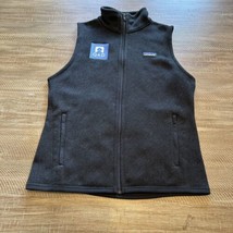 Patagonia Better Sweater Full Zip Fleece Vest Womens M Black Embroidered - £23.45 GBP