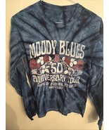 MENS Moody Blues 50th Anniversary Tour Hand Dyed Long Sleeve T-Shirt 201... - $29.69