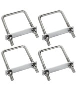 CertBuy 8 Pack Square U-Bolts 2-1/2&quot; Inner Width 100mm Length 304 Stainless - £25.94 GBP